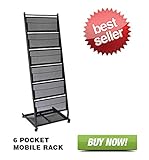6 Pocket Mobile Literature Display Rack (Medium)