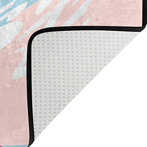 Jiayangzi Mermaid Little Fish Area Rug Non-Slip Backing Floor Carpet Modern Geometric Rugs Home Decorator Indoor Outdoor Floor Runner Accent Mat for Living Room Bedroom Kids Room 31x20 in