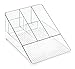 mDesign Desk Organiser - Plastic Stationery Holder with Paper Tray - Perfect for Storing Desktop Accessories and Office Supplies - Clear