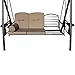 Le Papillon Outdoor 3-Person Porch Swing Hammock with Adjustable Tilt Canopy