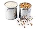 Cal Tiffin Stainless Steel CANISTER food storage set (made in INDIA); 4-set with lids (86, 64, 48, 36 fl oz). Great for sugar, coffee, tea, flour storage - Eco friendly, Dishwasher Safe