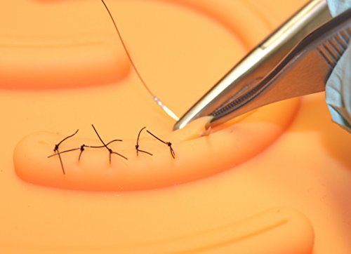 36 Pcs NEW Surgical Suture Practice Pad PLUS (Silicon Pad +Training Tools) for Mastering Suturing Skills for Emergencies Cases, Hospital Training Kit, School Use & Preparing for First Aid Practice