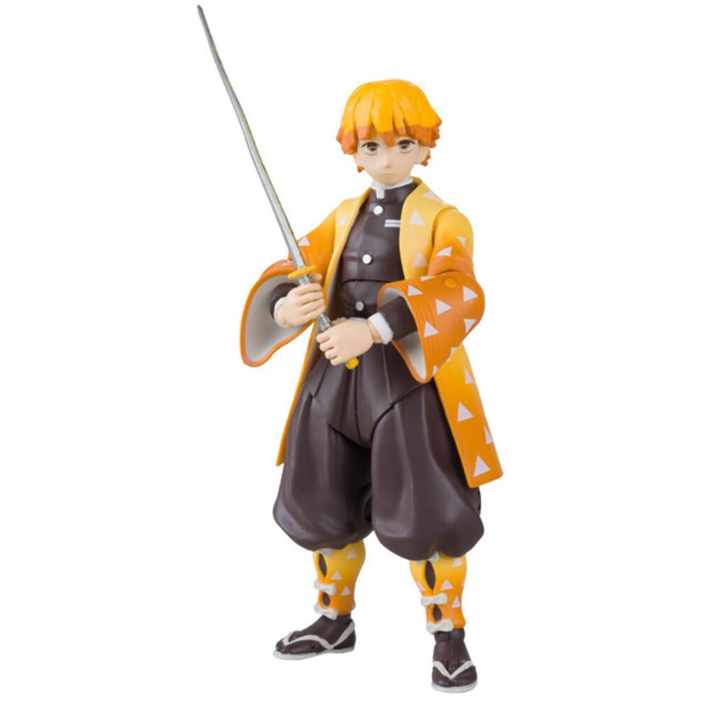 McFarlane Toys, Demon Slayer 7-inch Zenitsu Agatsuma Action Figure, Netflix Demon Slayer Anime Series Collectible Figure with Collectors Stand Base - Ages 12+