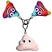 Poop Emoji Keychain Plush Toy Mini Kids' Pillow Set, Emoticon Key Chains Pendant Decoration Backpack Clip, Birthday Party Supplies Favor for Boy and Girl, Novelty Gift Student Prizes, 2.4 Inch 12 Pack