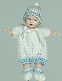 Heidi Ott Dolls House Doll, Baby Boy in a White Outfit by Heidi Ott