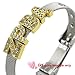 LOKMAN A-Z 8mm Letter Slide Charm, Nickel Free Alloy Rhinestone Beads 8mm, Perfect for DIY Project (26 Pcs, Style 1- Gold)