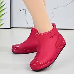 Women's Fashion Rain Boots Warm Water Proof Rubber