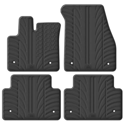 Gledring Rubber car mats set LHD compatible with Range Rover Evoque 2019- (T profile 4-pieces + mounting clips)