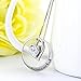 YFN Sterling Silver I Love You to the Moon and Back Heart Pendant Necklace 18