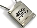 Ford F-150 Satin-Chrome Cable Key Fob Authentic Logo Key Chain Key Ring Keychain Lanyard