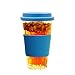 Aspire 6PCS Silicone Coffee Cup Sleeve Heat-Resistant Assorted Colors, 2-1/2