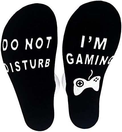 Socks Men's and women's Funny Cotton slipper socks Cool Crazy "Do Not Disturb I'm Gaming" Great Christmas Gift Socks