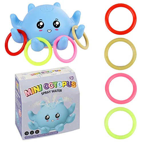Leipal 2022 Octopus Bath Toys Light Up Spray Water Bathtub Toys for