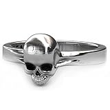 EVBEA Girls Skull Band Gothic Cool Pinky Dainty Rings for Women