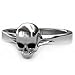 EVBEA Girls Skull Band Gothic Cool Pinky Dainty Rings for Women