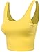 FPT Womens Basic Crop Tank Top YELLOW MEDIUM