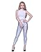 HDE Womens Shiny Leggings Metallic Clubwear Stretch Liquid Wet Look Skinny Pants (Holographic, Large)