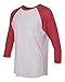Next Level Unisex Triblend 3/4-Sleeve Raglan M VIN RD/ HTHR WHT