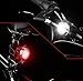 WolfonFire USB Rechargeable Bike Light Set, Front Headlight and Rear LED Bicycle Light, 4 Light Mode Options, Water Resistant IPX4(2 USB Cables and 2 Strap Included)