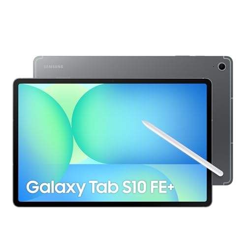 Galaxy Tab S10 FE+ 256GB, Tablet Android + S Pen, Galaxy AI, 8GB RAM, Pantalla de 13,1", Batería de Larga Duración, Gris, Garantía del Fabricante 3 Años + 1 Año Extra