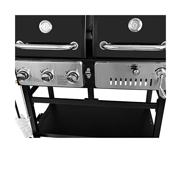 Royal-Gourmet-ZH3003-Dual-3-Burner-Gas-and-Charcoal-Grill-Combo-for-Outdoor-Cooking-Black
