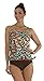 Mazu Swim Women's Blouson Tankini Swimsuit Set with Mid Waist Tummy Control Brief