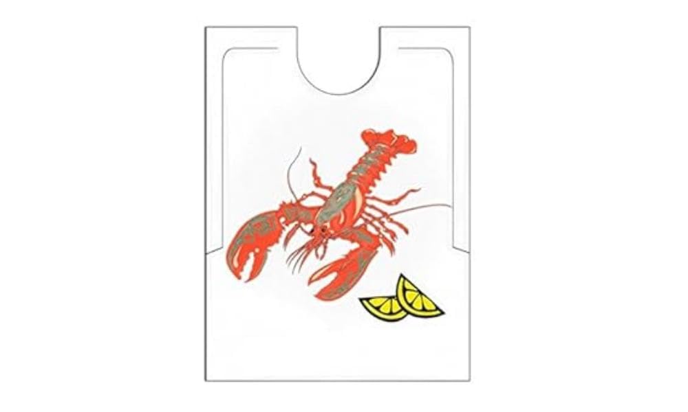 Adult Lobster Bibs 38,3X48 Cm White Pehd - 500 Units