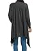 Zeagoo Women Long Sleeve Draped Open Front Fall Cardigan Sweater,Black,Large