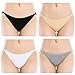 Nightaste Womens String Bikini Briefs Soft Cotton Low Rise High-Cut Panties (M(Waist:28-29 inch), 4 Colors)