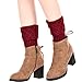 Pangda 6 Pairs Womens Boot Socks Short Leg Warmers Winter Crochet Knitted Leg Warmers Socks Assorted Color