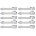 Baby Safety Locks By Minlano-Child Door Cabinets, Drawers, Toilet Seat, Fridge, Appliances, Cupboard, And Oven- Use 3m Adhesive With Adjustable Latch And Strap System -10 Packs White