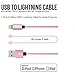 Kabe Baer 1 Pack (3.2 Feet) Nylon Braided Strengthen Lighting to USB Sync Cable Charger Cord for iPhone SE, 6s Plus, 6s,6, 5,5s,5c, iPad,iPad Air 1/2, iPad Mini 1/2/3, iPod (1-Pack Rose Gold)
