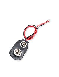 Conwork - Conectores de presión de batería de 9 V, conector de botón de batería de 9 voltios, extremo de hebilla, carcasa de plástico para cables (10 unidades)