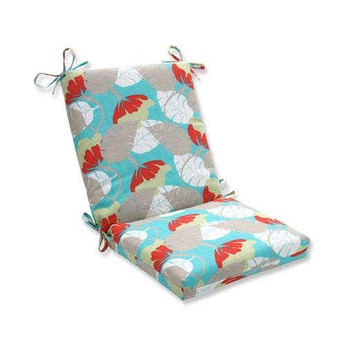 Pillow Perfect Outdoor/Indoor Avia Surf Squared Corners Chair Cushion