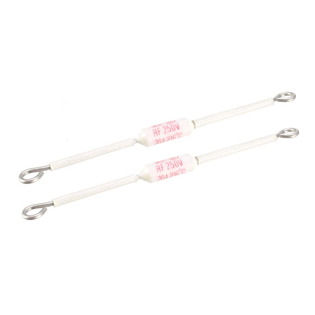 Sourcingmap 250V 20A 216 Celsius Circuit Cut Off Temperature Thermal Fuse Ceramics 2Pcs