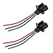 PartsSquare 2 x 9008 H13 Male Headlight Repair Wiring Socket Extension Harness