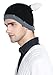 Men Knit Viking Beard/Mustache Hat Beanie, Black Beard