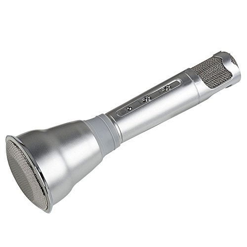 FairTree Wireless Bluetooth Microphone, Portable karaoke 3-in-1 MIC system for IOS/Android Smartphone or Pc(Black)