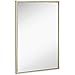 Hamilton Hills 24x36 inch Silver Framed Mirror | Large Rectangular Bathroom Mirrors for Wall | Floating Glass Panel Vanity with Border | Wall-Mounted Mirror for Decor | Hangs Horizontal or Vertical