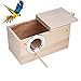 Parakeet Nesting Box, Bird Nest Breeding Box Cage Wood House for Finch Lovebirds Cockatiel Budgie Conure Parrot, 8'' X 5'' X 5''