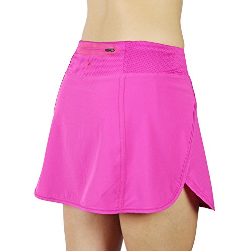 X31 Sports Running Skirt, Tennis Skort with Mesh Shorts and Zipper Pocket for Workout, Golf, Gym by (Pink, Large) - Thumbnail 3