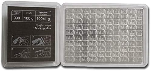 Valcambi 100 Gram Silver bar w/Assay (Types Vary)