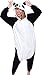 Silver Lilly Unisex Adult Pajamas - Plush One Piece Cosplay Panda Animal Costume