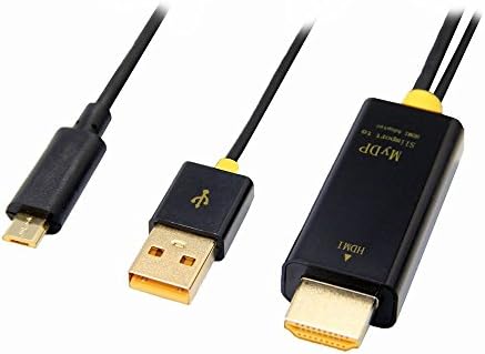 Fyoung USB MyDP Slimport to High Speed HDMI, Micro Male to Female Adapter with 3.9 Foot USB-Charging Cable （1.2M）