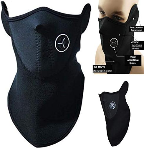Frackkon Anti Pollution Dust SUN Protection Neck Warmer Half Face Mask for Bikers Cycling (Black, Free Size) PACK OF 1 FOR Unisex Frackkon Anti Pollution Dust SUN Protection Neck Warmer Half Face Mask for Bikers Cycling (Black, Free Size) PACK OF 1 FOR Unisex