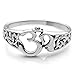 Chuvora 925 Sterling Silver Aum Om Ohm Sanskrit Symbol Filigree Design Meditation Yoga Band Ring Size 8