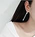 SLUYNZ Solid 925 Sterling Silver CZ Droplet Dangle Earrings Chain for Women Teen Girls Teardrop Dangling Earrings Tassel Sparkling CZ Studs Chain (A-Sterling Silver)