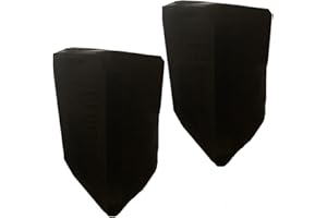 Skyour Black 10"/12"/15" PA DJ Speaker Cover 2pcs Scrim Stretchy Speaker Cover for Wedding Church Club (RSC128W) (2PCS-Black)
