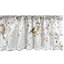 Ambesonne Birds and Nature Window Valance Pack of