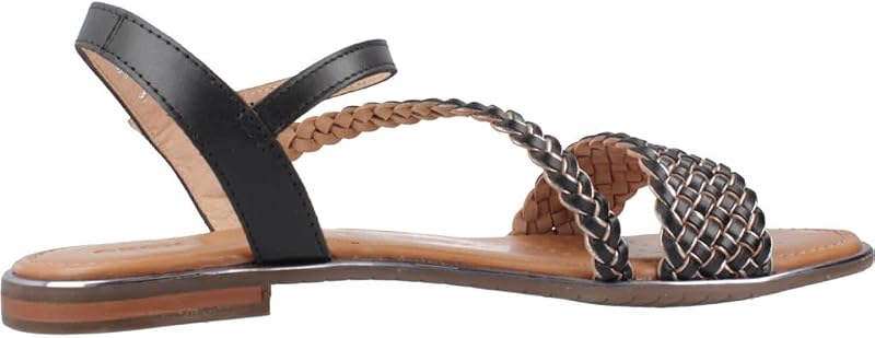 Femme D Sozy Plus D Sandale à glissière, Black/Gun, 37 EU